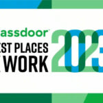 Imagem de divulgação do Glassdoor, com o título “Glassdoor's Best Places to Work 2023“