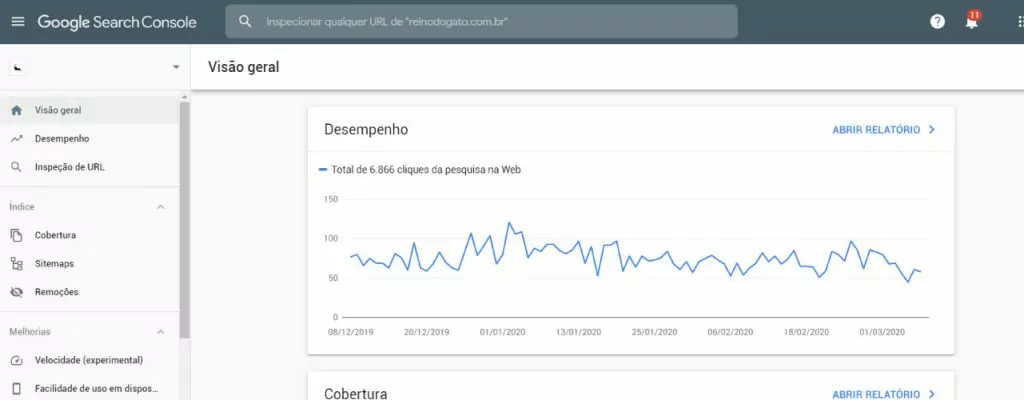 Google Search Console Dashboard