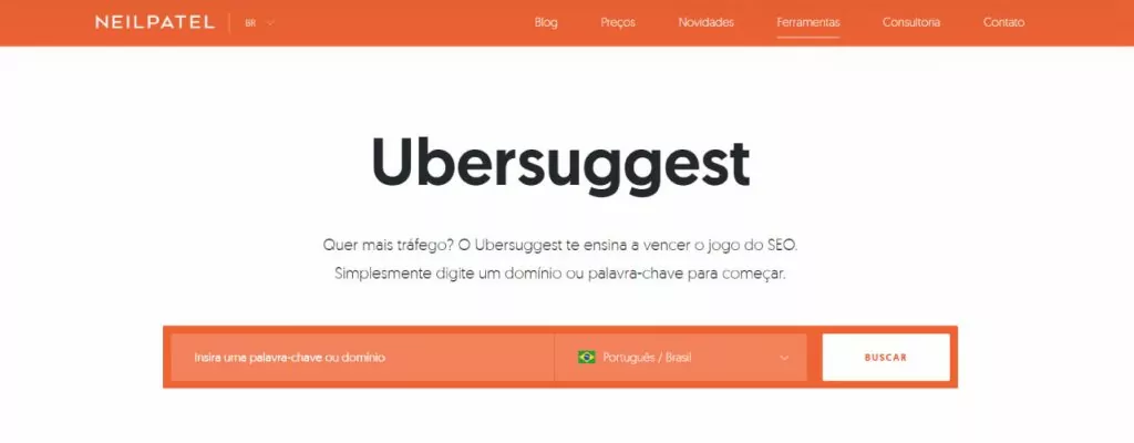 Ubersuggest: Análise de SEO