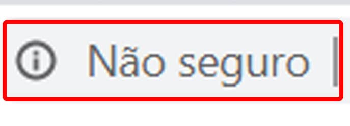 Demarcação site não seguro