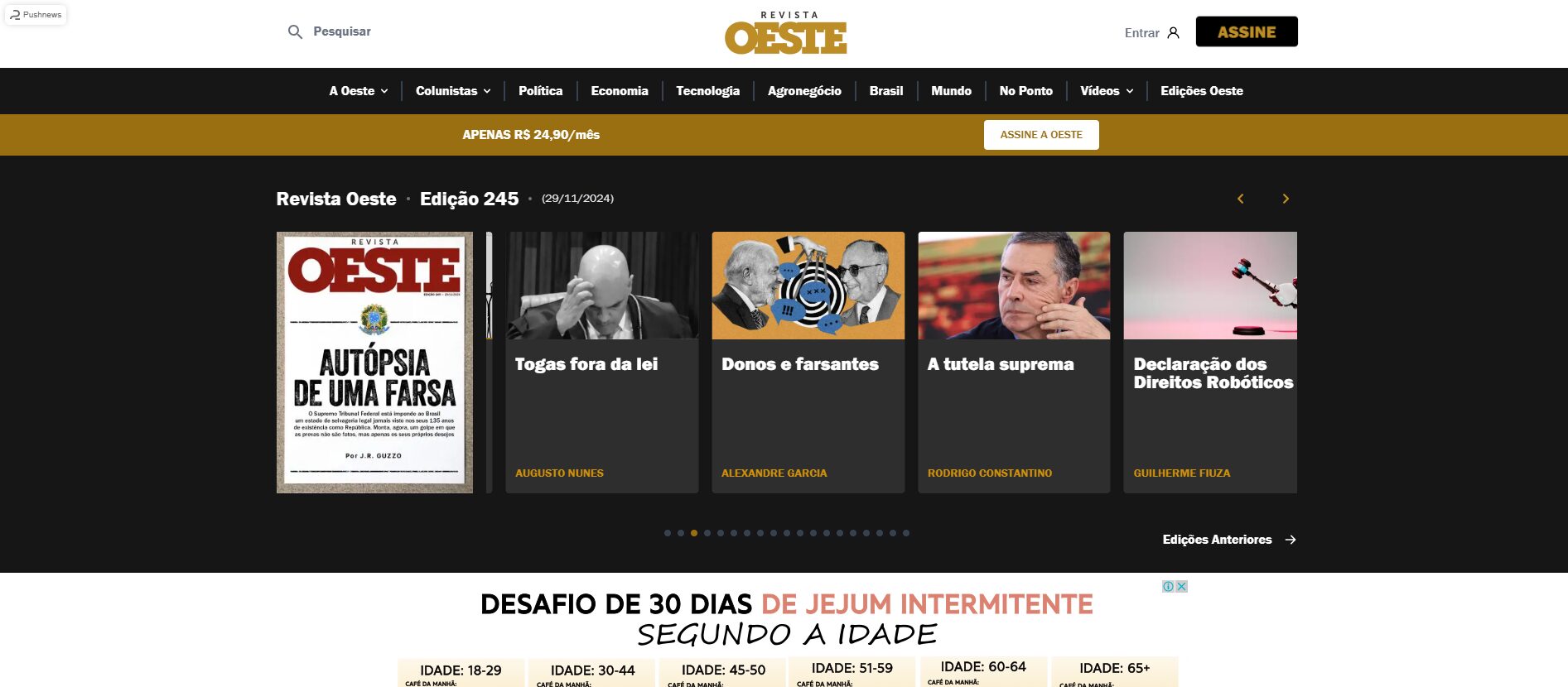 Imagem do site revistaoeste.com